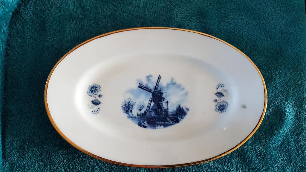 Schaaltje Delftsblauw. Molen. Handgeschilderd, Antiek en Kunst, Ophalen of Verzenden