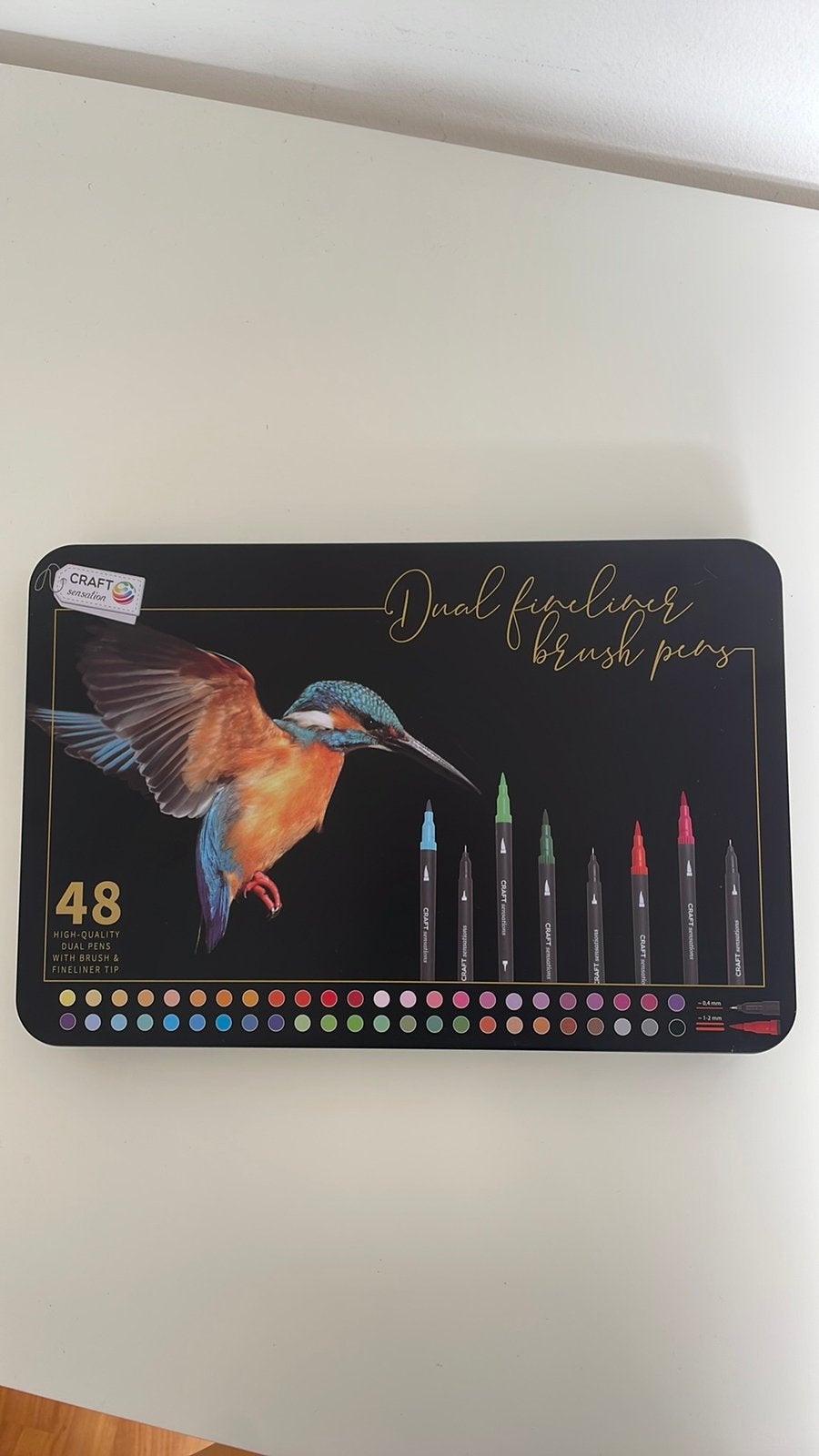 Penseelstifen Craft Sensations Fineliners/Brush pens 48 pcs, Ophalen, Zo goed als nieuw, Potlood of Stift