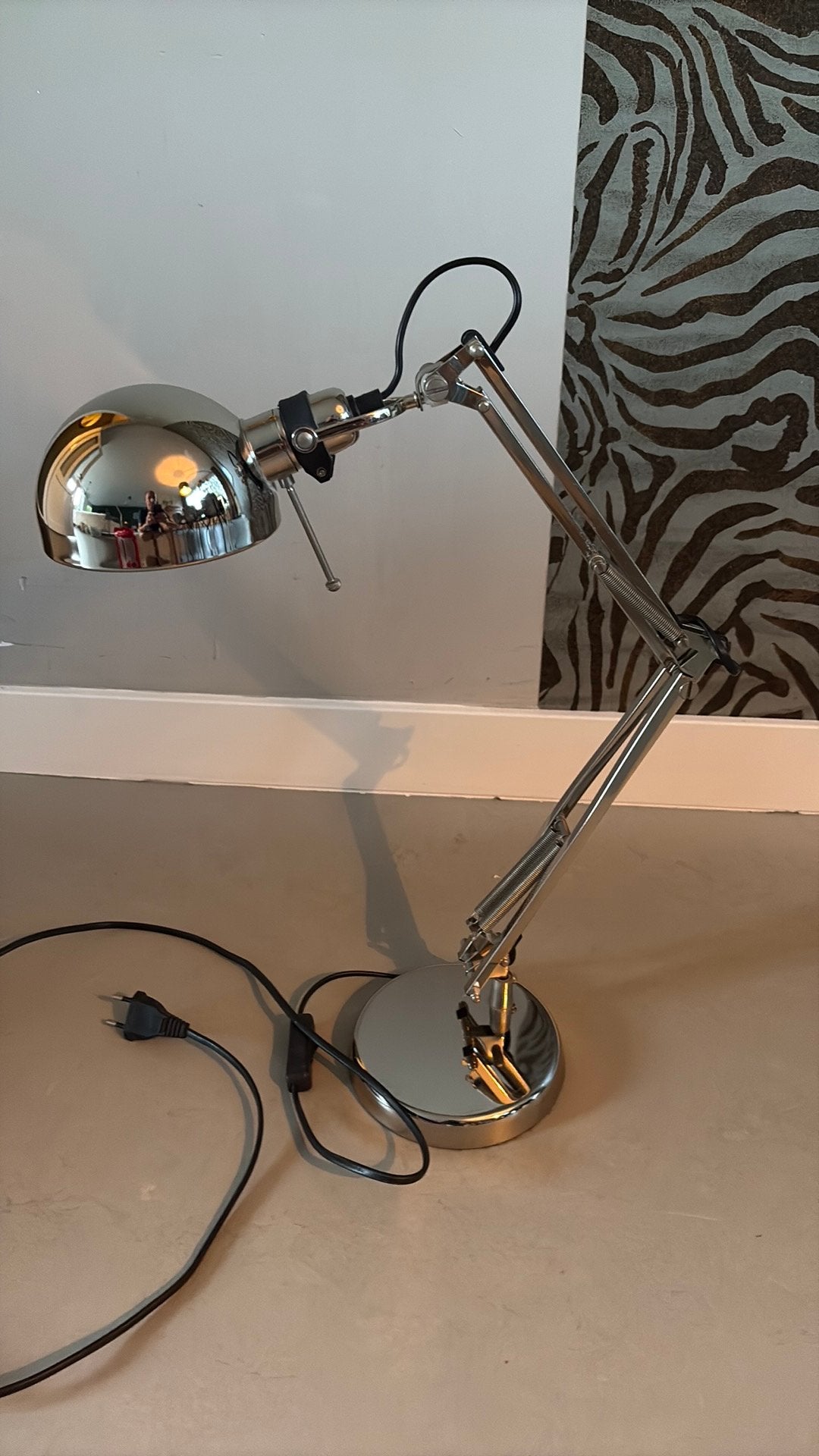 Zware metalen bureau lamp, Ophalen of Verzenden, Zo goed als nieuw, Metaal
