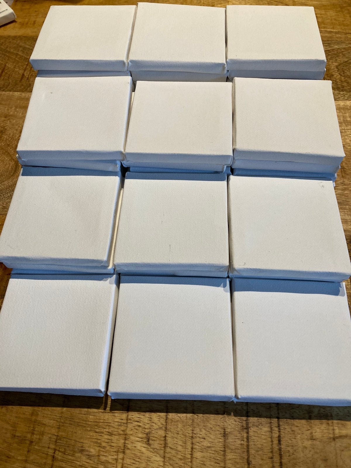 Partij Canvas doekjes 7x7 / mini schilderdoekjes, Ophalen of Verzenden, Nieuw, Doek