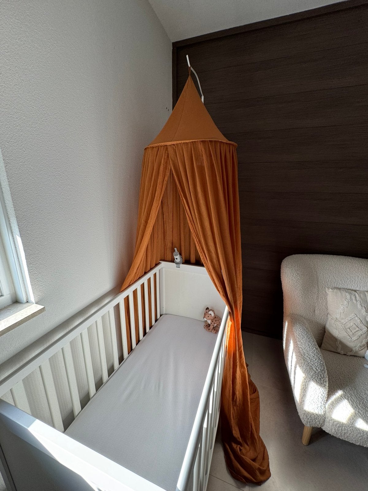 Jollein piekstok met klamboe caramel kleur, Ophalen, Zo goed als nieuw, Jongetje of Meisje