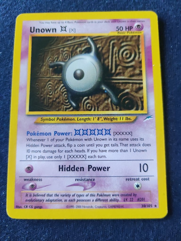 Unown X - Neo Destiny 30/105 - Mint, Ophalen of Verzenden, Nieuw