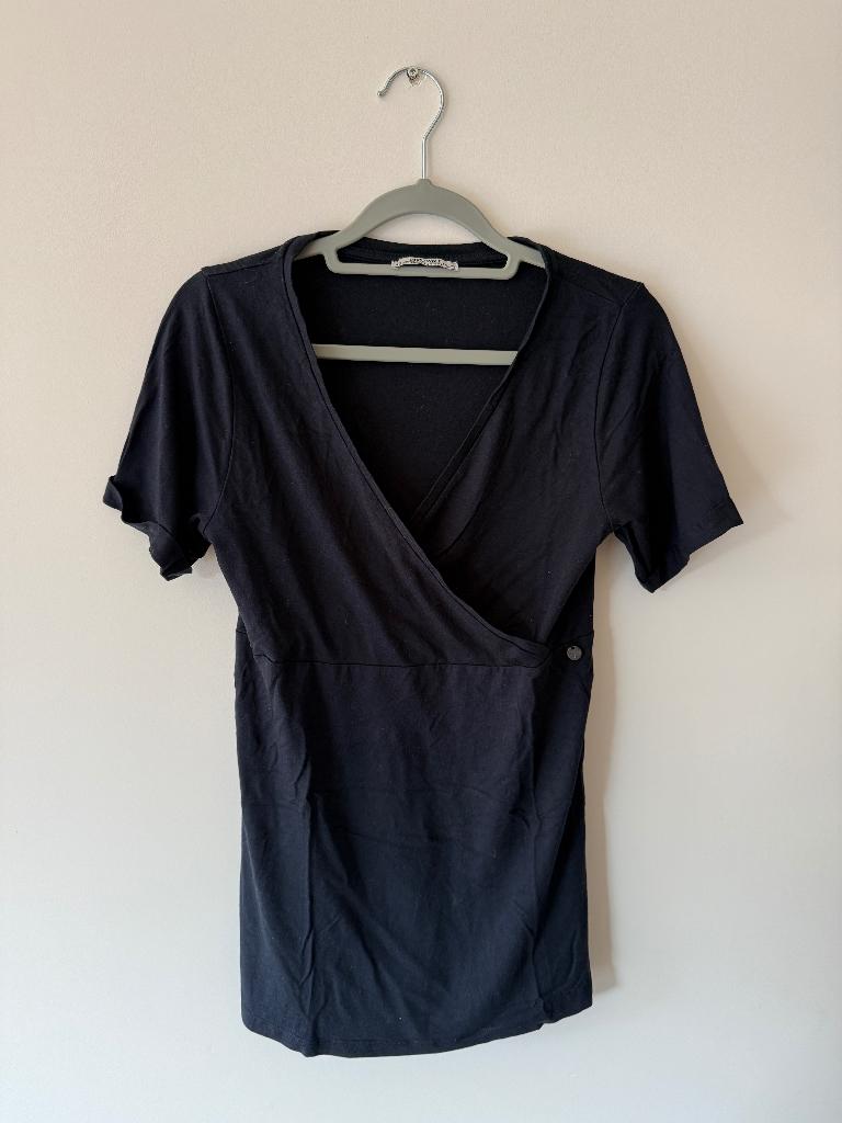 LOVE2WAIT donkerblauwe zwangerschaps- en voedingstop maat s, Kleding | Dames, Positiekleding, LOVE2WAIT, Blauw, Zo goed als nieuw