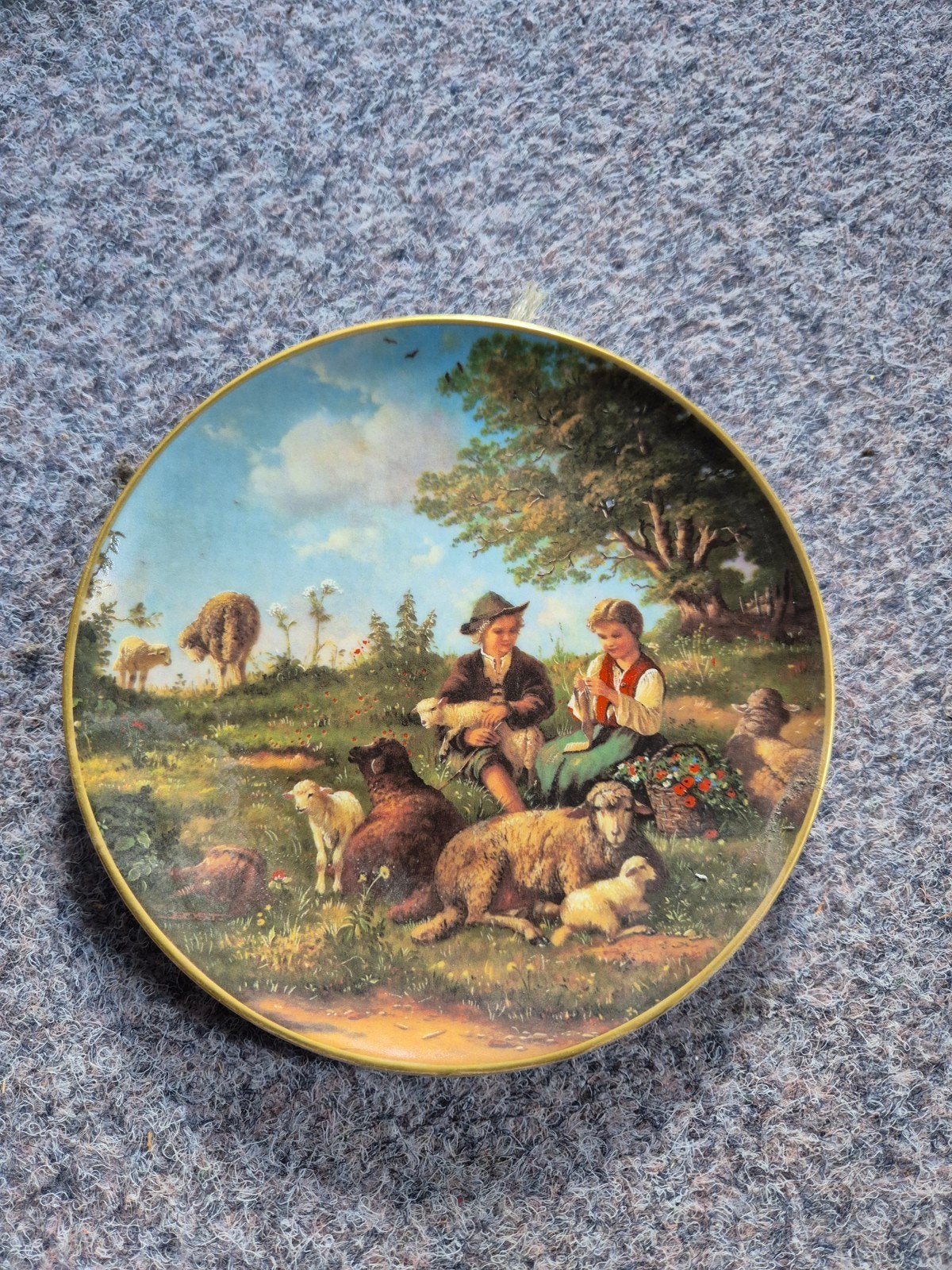 Weimar Porzellan sierbord "Bezoek aan de Herdersjongens", Ophalen