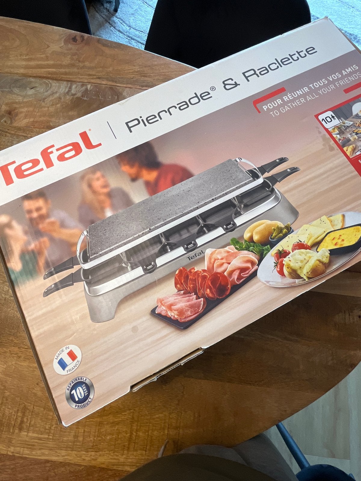 Tefal Gourmetstel / Raclette voor 10 personen, Ophalen of Verzenden, Gebruikt, 8 personen of meer