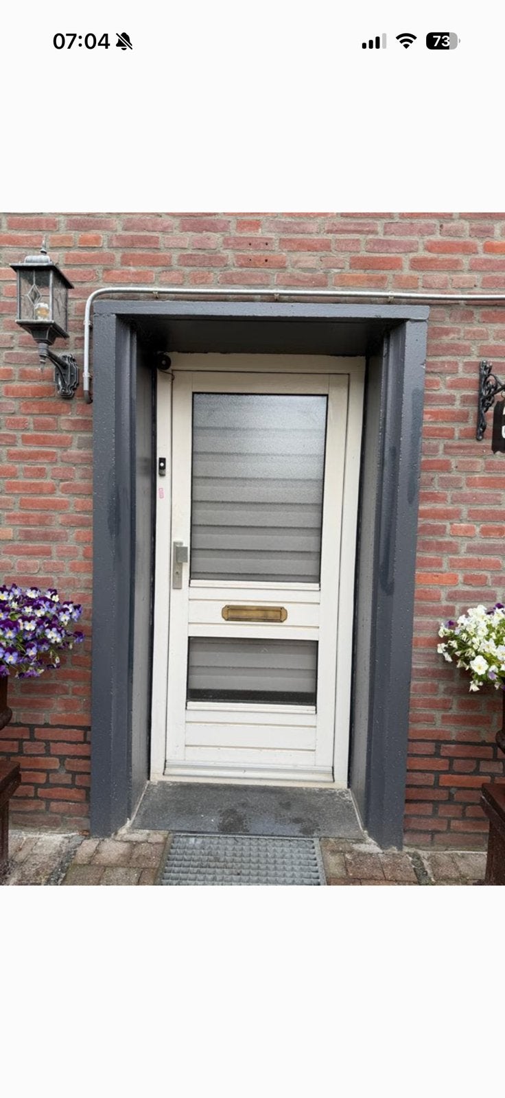Voordeur met kozijn, Ophalen, Gebruikt, Buitendeur, 200 tot 215 cm