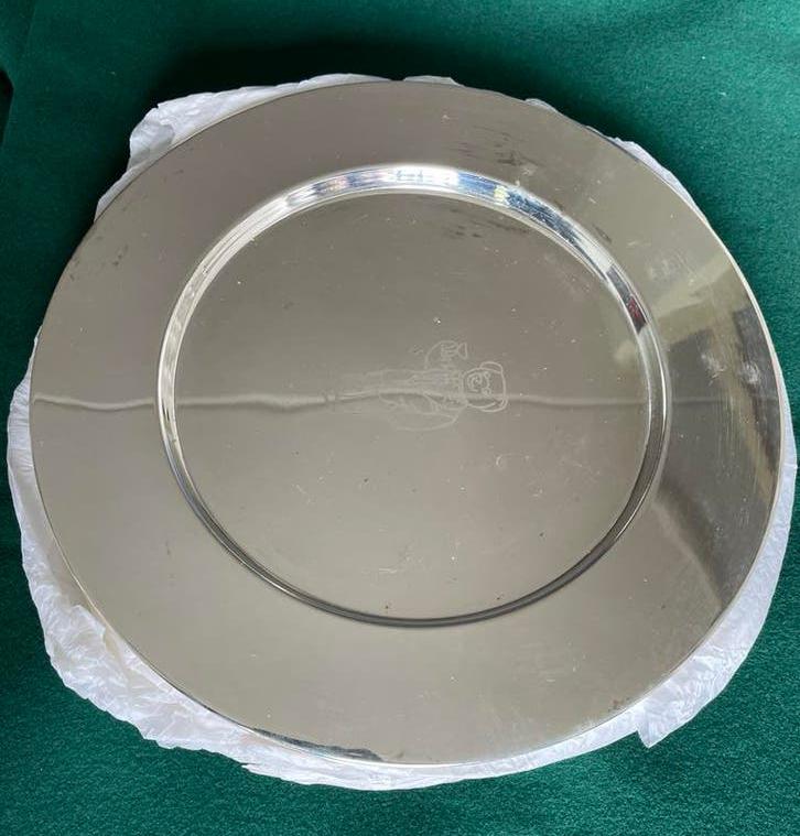 6 verzilverde onderborden Koninklijke Begeer, Antiek en Kunst, Ophalen of Verzenden, Zilver