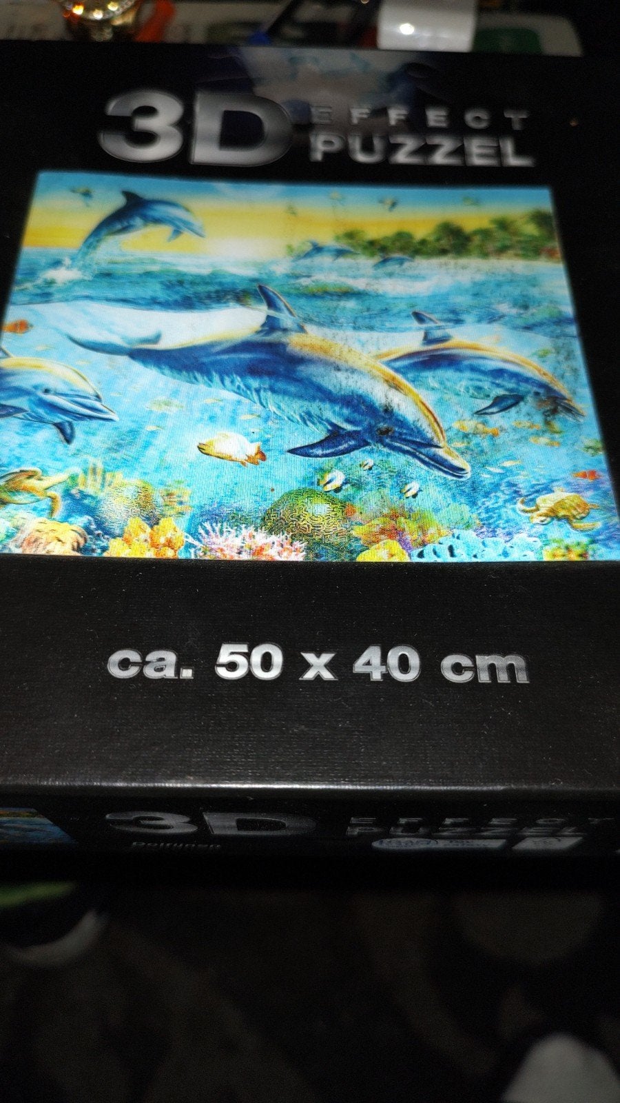 3D effect  500 puzzel  ca 50 4 m cm Didam, Ophalen of Verzenden, Nieuw, Zwart