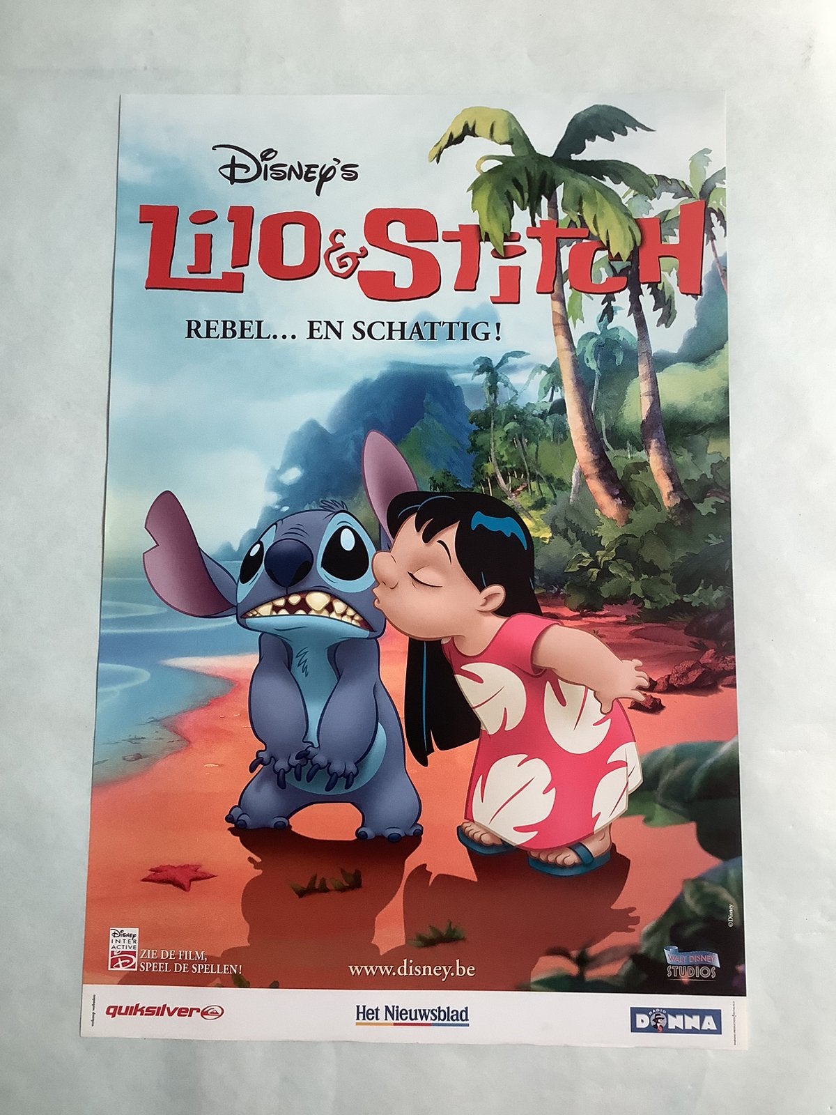 LILO & STITCH   filmposter   40-60 cm, Ophalen, Overige figuren, Zo goed als nieuw, Knuffel