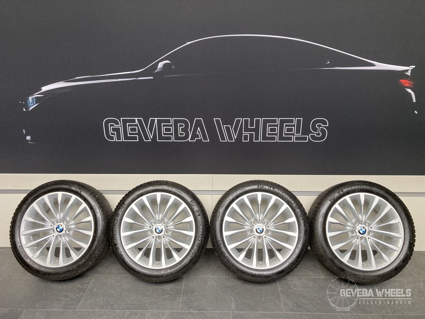 18” originele BMW 5 serie G30 G31 velgen winterbanden 5x112, 18 inch, -, -, Banden en Velgen