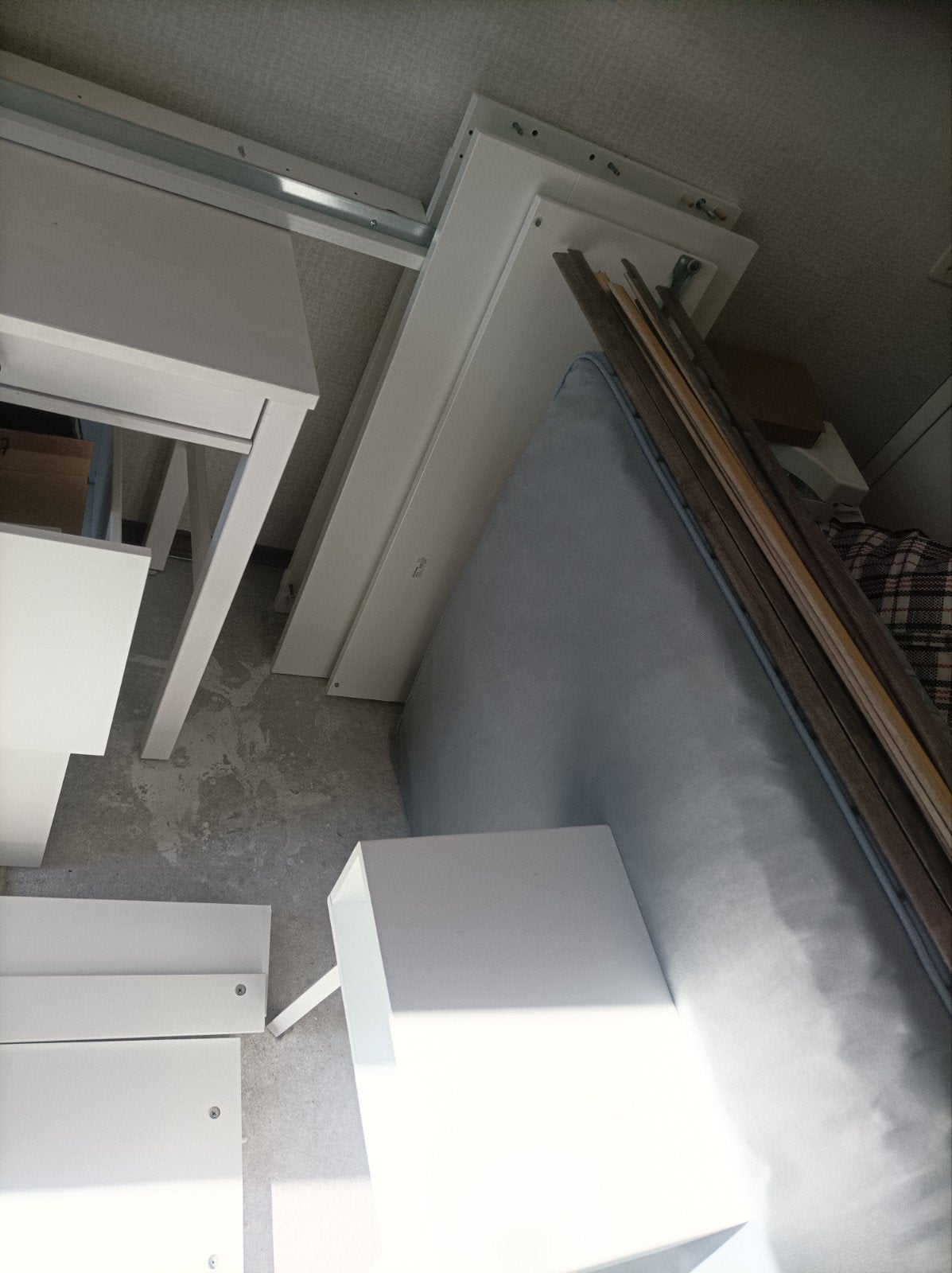 wit MDF Ikea bed 2.00X 0.95, Ophalen, Overige materialen, 90 cm, Eenpersoons