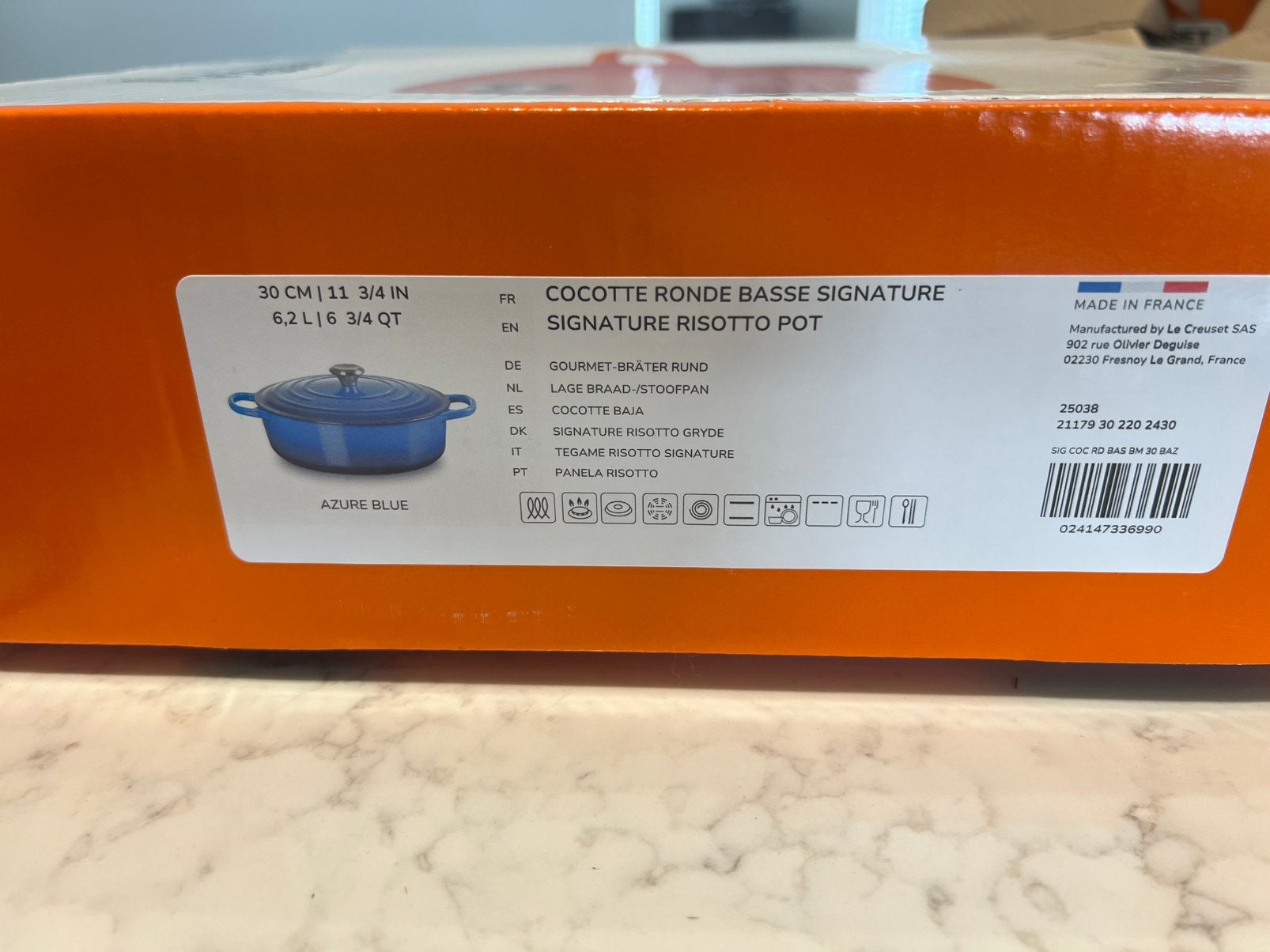 Nieuwe Le Creuset Risotto- of sauteerpan 30 cm, Geschikt voor inductie, Nieuw, Le Creuset, Ophalen of Verzenden