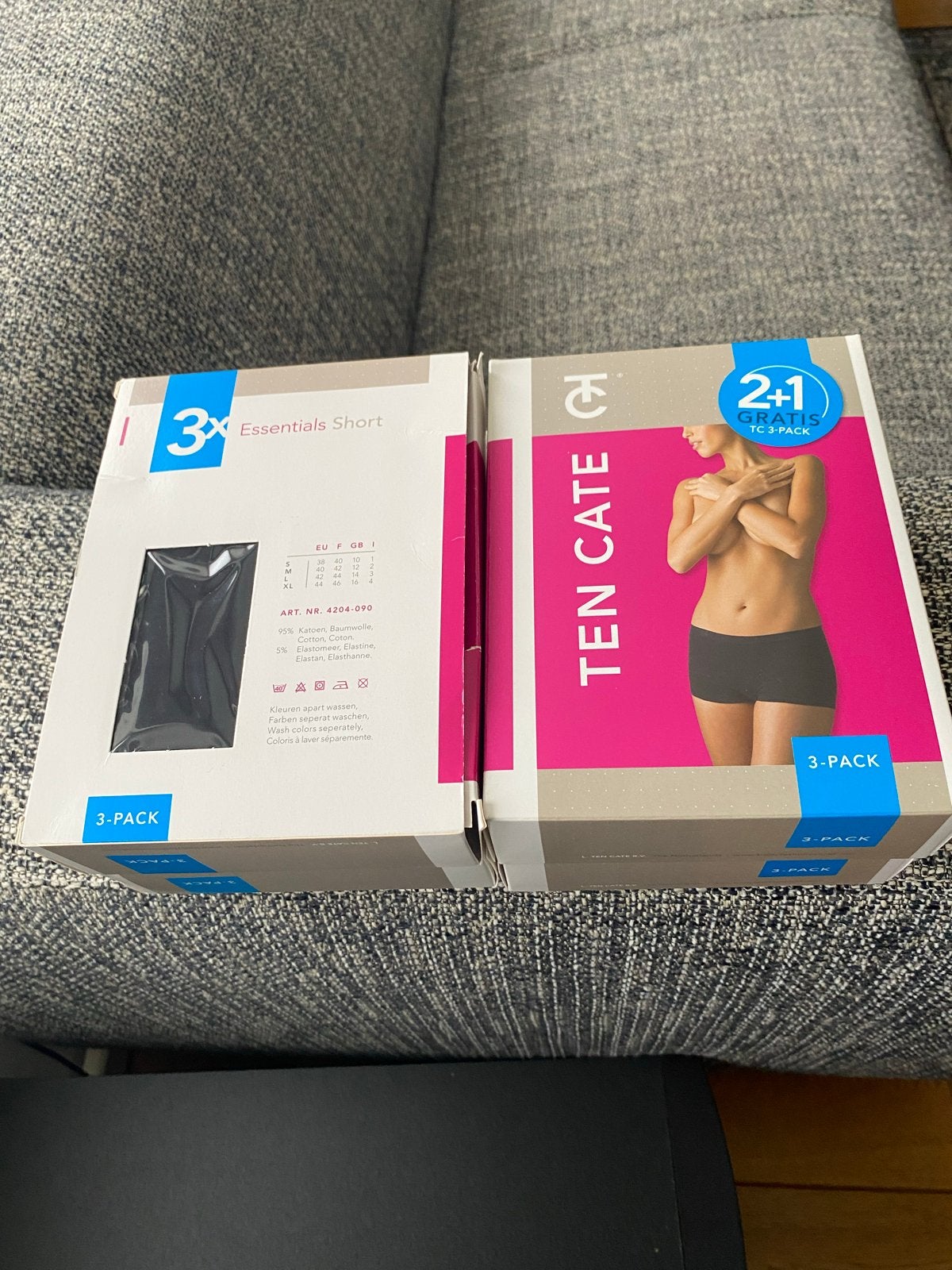 Ten Cate Essentials Short 3-pack (4 stuks) €13,50 per pak, Kleding | Dames, Ophalen, Zwart, Broekje of Short