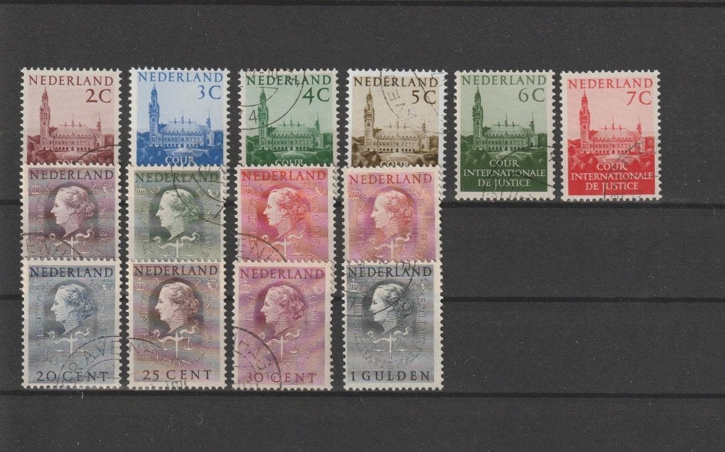 Nederland 1951, NVPH D27 t/m D40, Gestempeld., Postzegels en Munten, Verzenden, Na 1940, Gestempeld