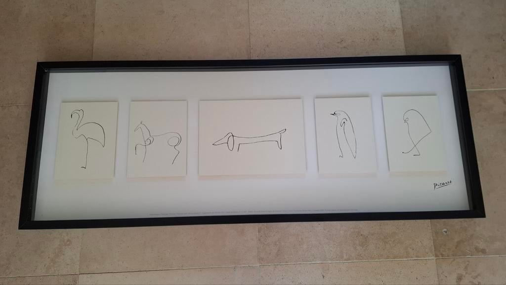 IKEA Olunda Picasso Vijf Dieren Lijntekeningen Lijst, Ophalen