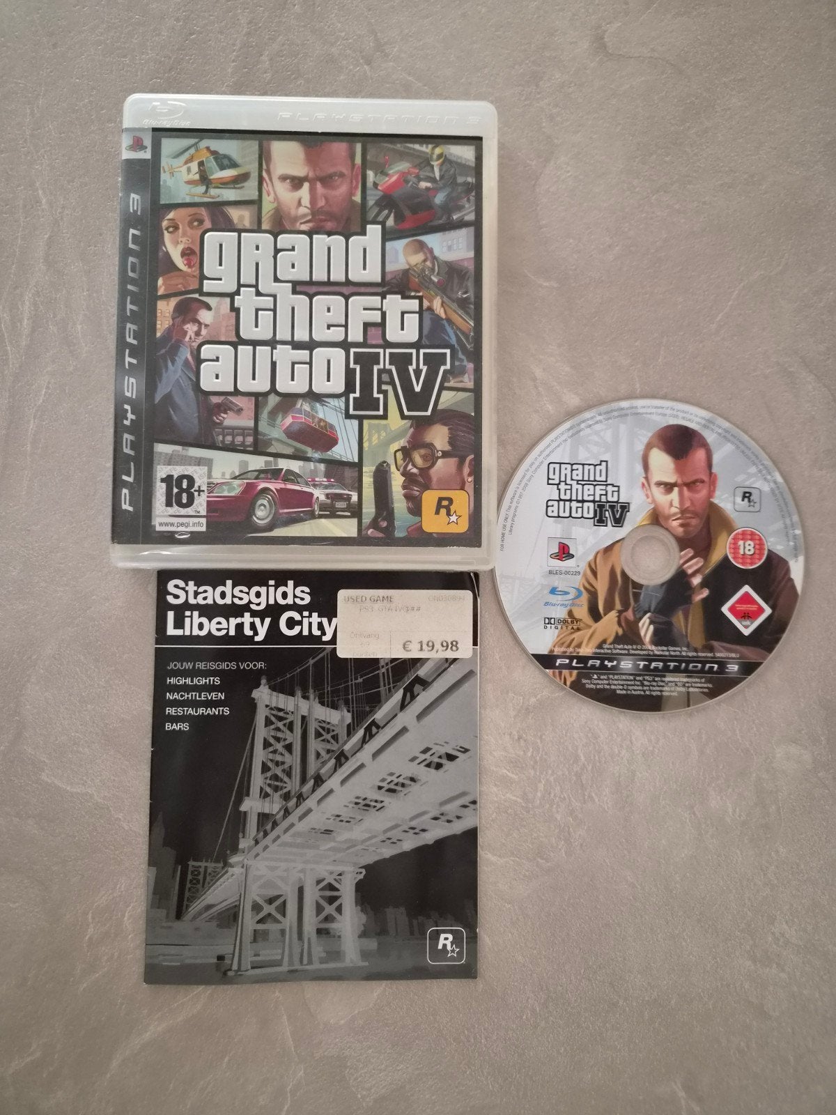 Grand Theft Auto IV (GTA 4) PS3 met stadsgids, Ophalen of Verzenden