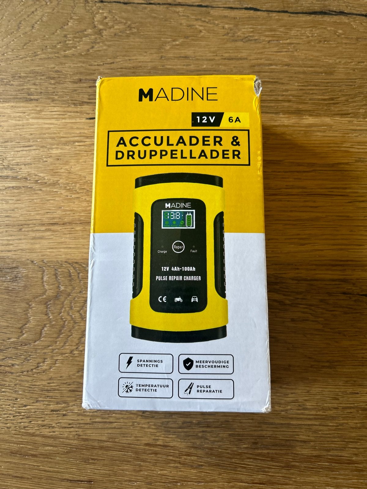 MADINE Acculader & Druppellader 12V 6A voor Auto/Motor/Boot, Ophalen of Verzenden, Nieuw