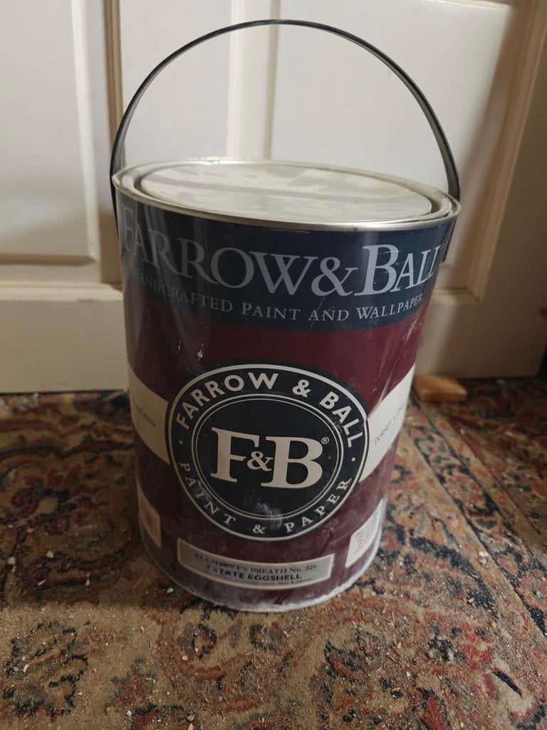 Nieuwe Farrow & Ball Estate Eggshell verf - 5 liter, Ophalen of Verzenden