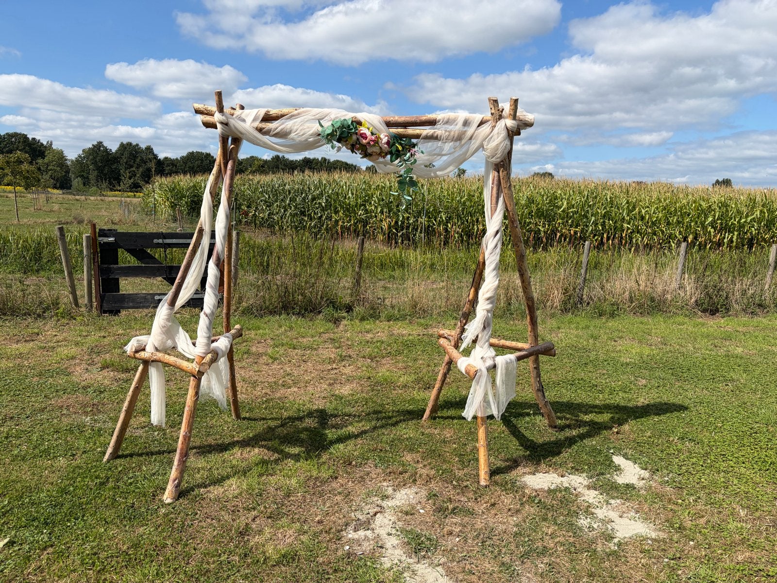 Houten backdrop / trouwboog voor bruiloft, Ophalen, Versiering, Geboorte of Huwelijk