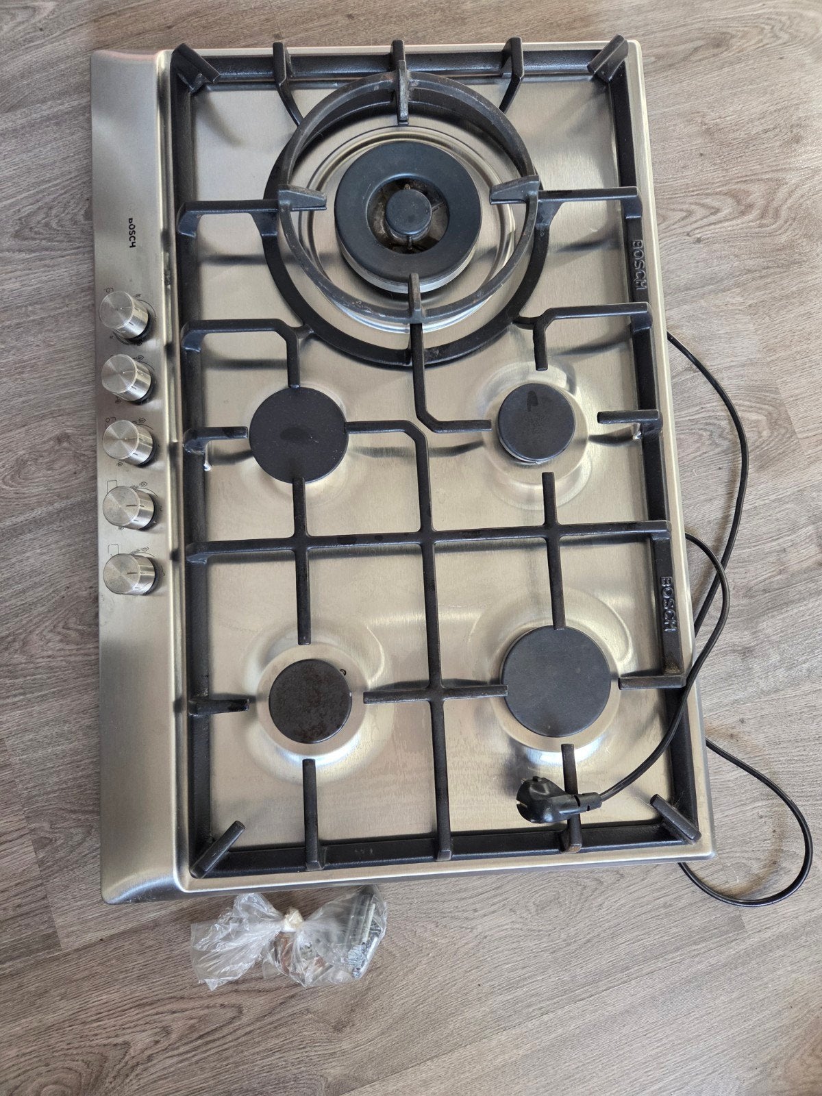 Bosch Gasfornuis 5-pits RVS met Wokbrander - Compleet, Witgoed en Apparatuur, Ophalen