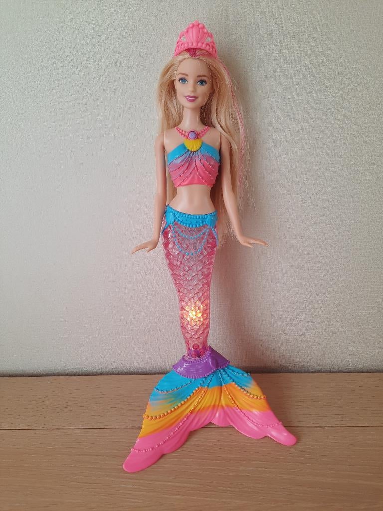 Barbie Zeemeermin met licht, Ophalen of Verzenden, Zo goed als nieuw, Barbie