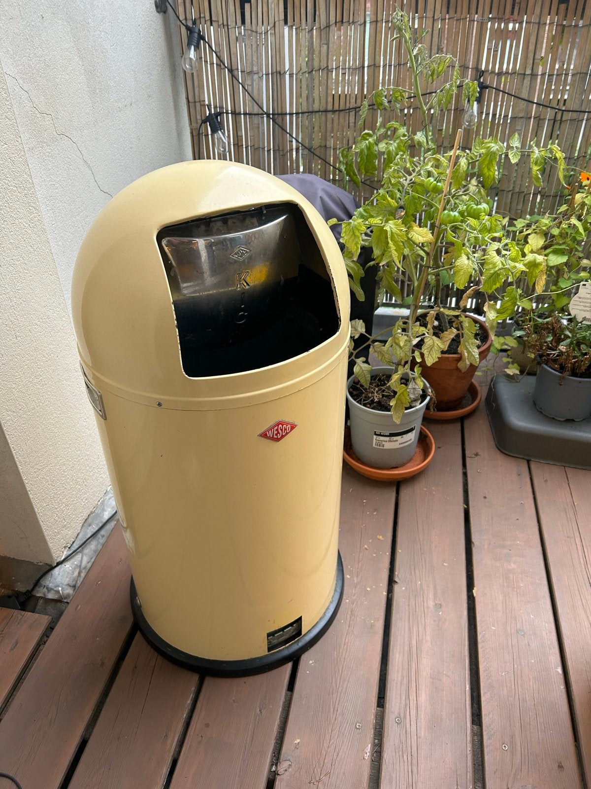 Wesco Kickboy afvalemmer - Crème (zonder pedaal), Huis en Inrichting, Ophalen, Gebruikt, 30 tot 40 liter, 75 – 100