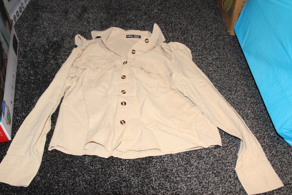 blouse beige shein, Kleding | Dames, Maat 38/40 (M), Beige, Ophalen of Verzenden, Gedragen