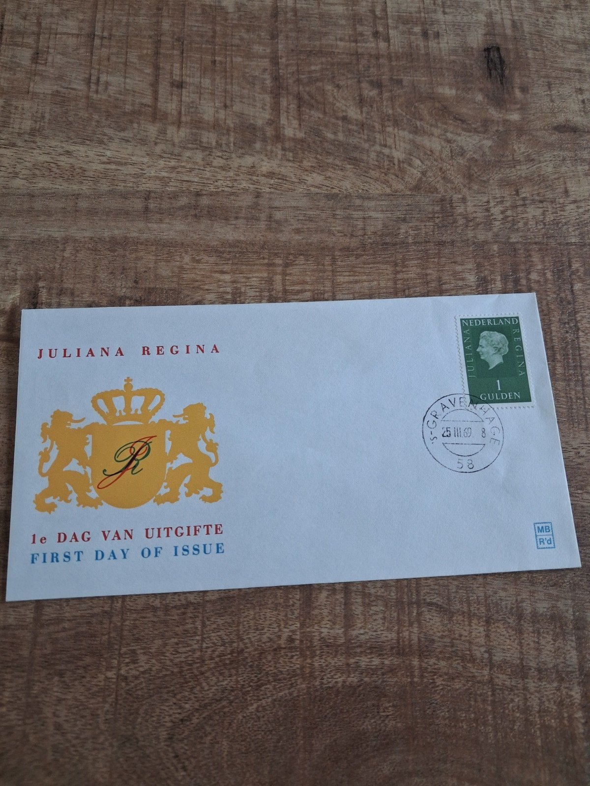Juliana Regina 1e Dag van Uitgifte - Nederland 1958, Ophalen of Verzenden, Zo goed als nieuw, Nederland, Postzegel(s) of Munt(en)