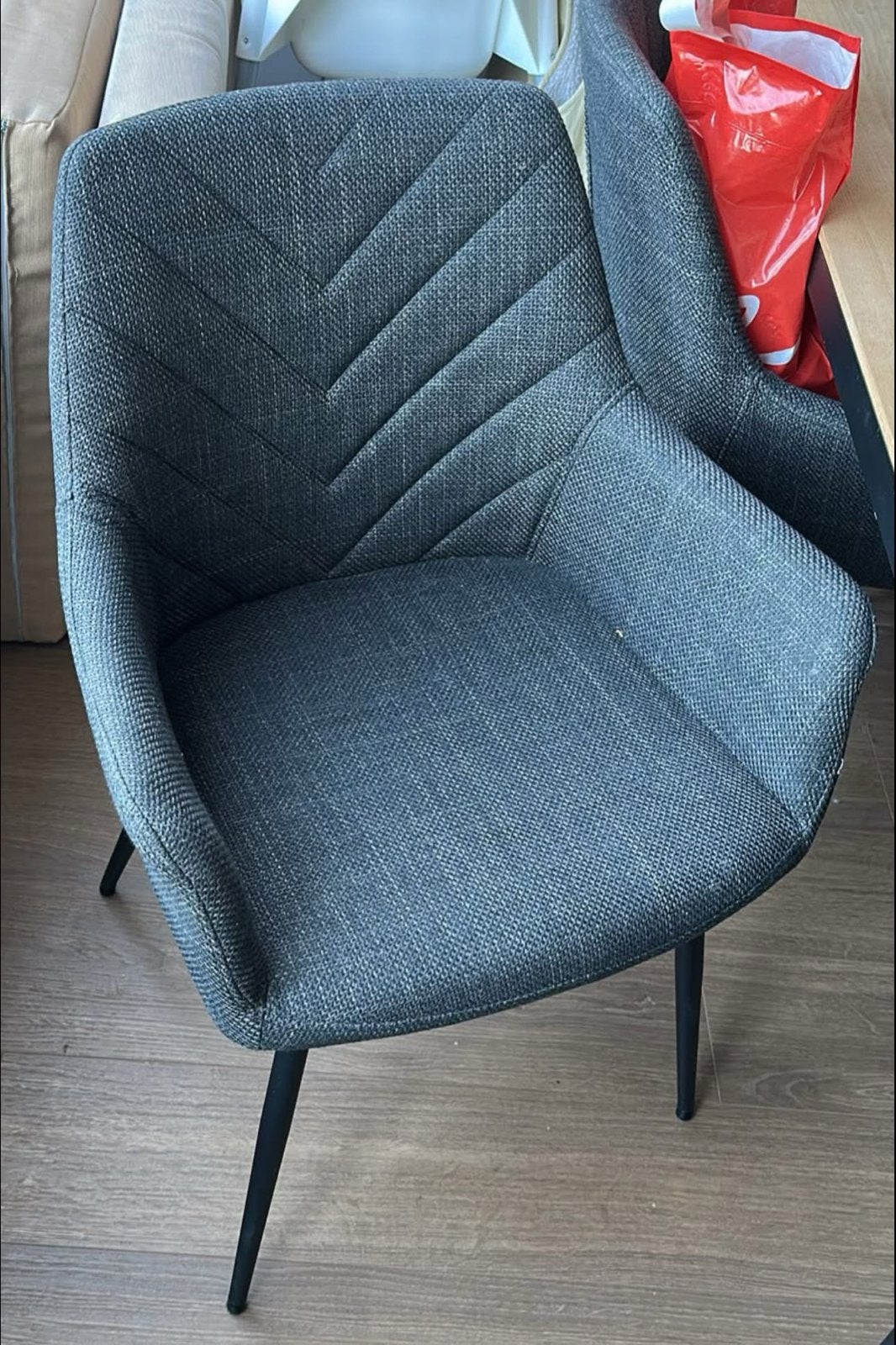 6x eetkamer stoel, Huis en Inrichting, Ophalen, Zo goed als nieuw, Grijs