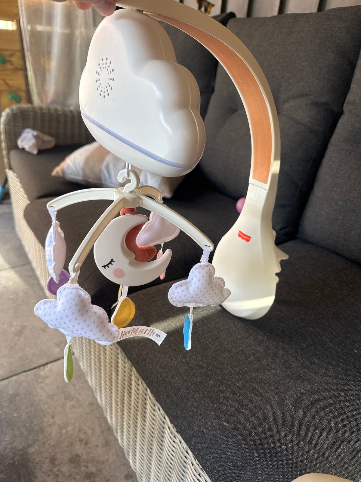 Fisher-Price Muziekmobiel met Licht en Geluid, Ophalen, Zo goed als nieuw, Mobiel, Met licht