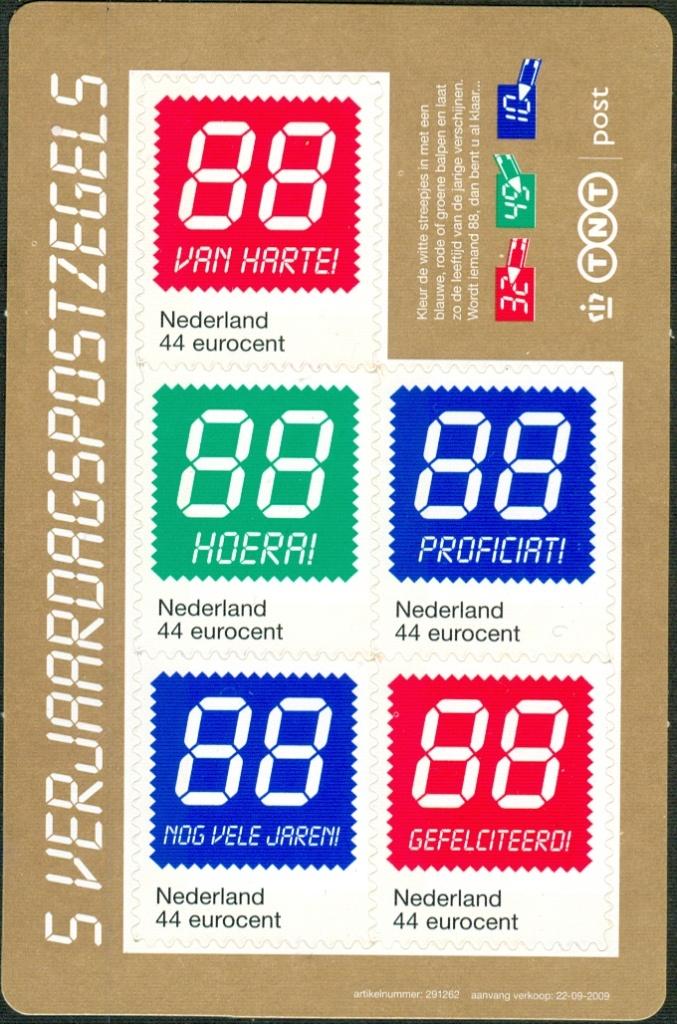 Ned. NVPH 2671 Verjaardagszegels 2009, Ophalen of Verzenden, Na 1940, Postfris