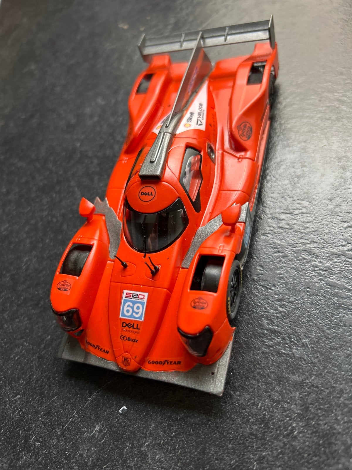 Slot-it HyperCar met verlichting, zelf gebouwd en gespoten, Overige merken, Zelf te bouwen, Ophalen of Verzenden, Elektrisch