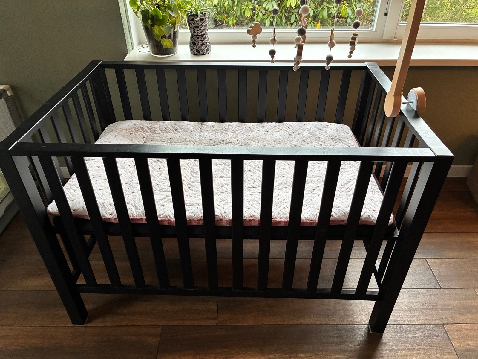 Tweelingbox 80x130 cm met matras, hoeslaken en boxkleed, Kinderen en Baby's, Ophalen, Gebruikt, Rechthoekig, Boxkleed
