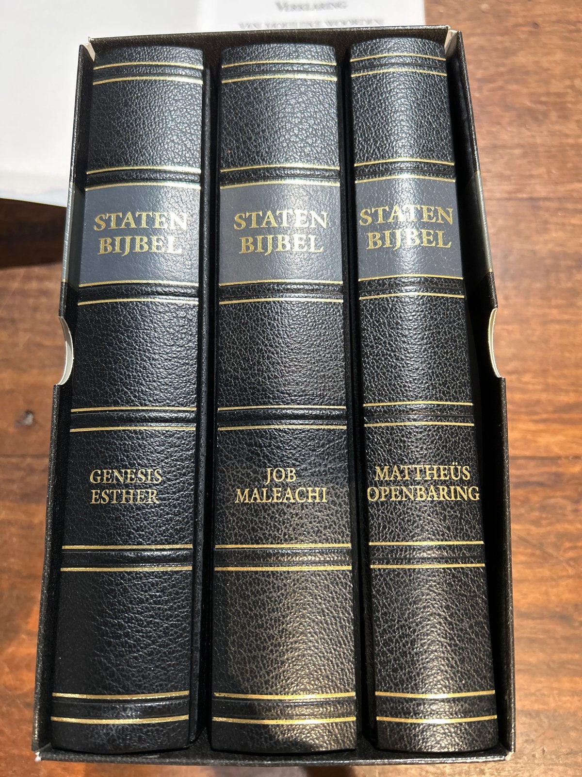Statenbijbel in 3 delen met verklaring moeilijke woorden, Ophalen of Verzenden