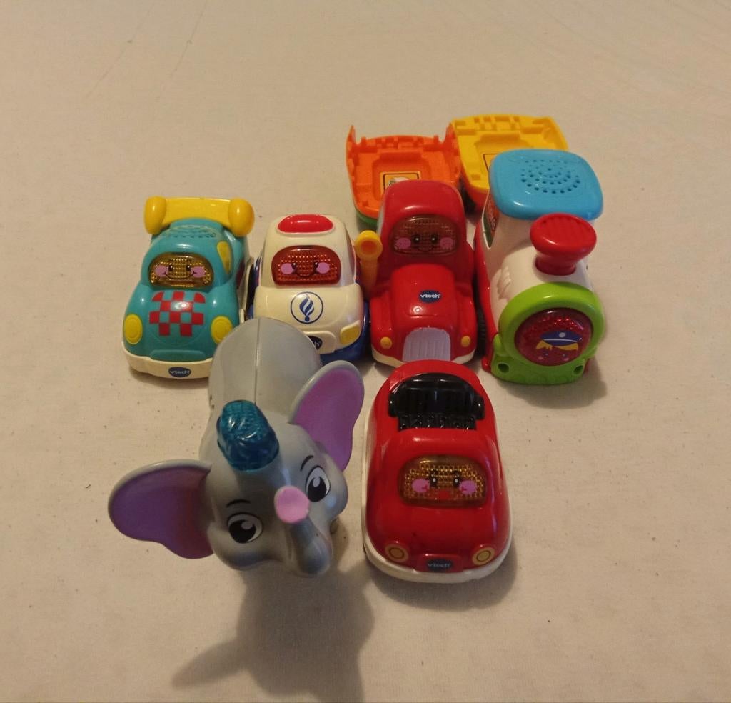 VTech Toet Toet Auto's en Zoef Zoef Dieren Olifant Speelgoed, Ophalen of Verzenden, Gebruikt, 6 maanden tot 2 jaar
