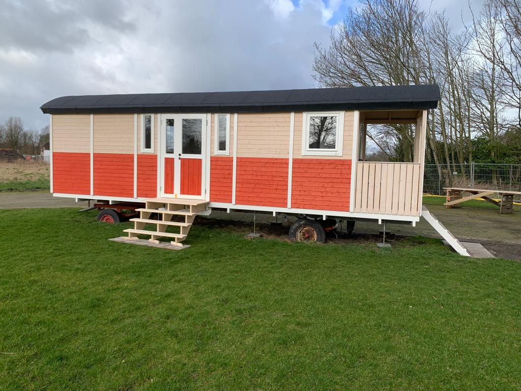 Pipowagen, Tinyhouse, Mantelzorg, Kantoor, Vakantiewoning,.., Doe-het-zelf en Verbouw, Bouwketen en Schaftketen, Ophalen, Zo goed als nieuw
