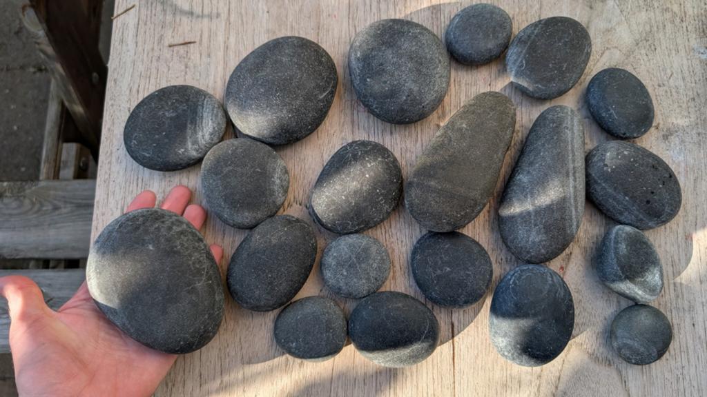Hot stone massage stenen, Ophalen of Verzenden, Gebruikt
