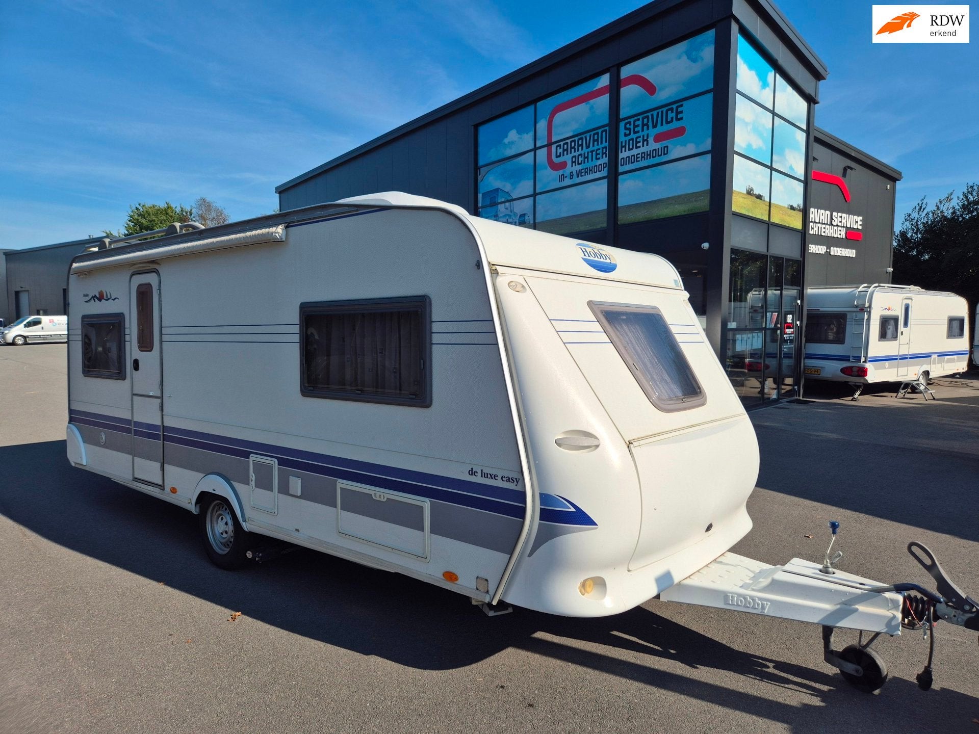 Hobby 540 UL Enkele bedden rondzit mover Airco + VT + luifel, Rondzit, Hobby, Bedrijf, 5 tot 6 meter