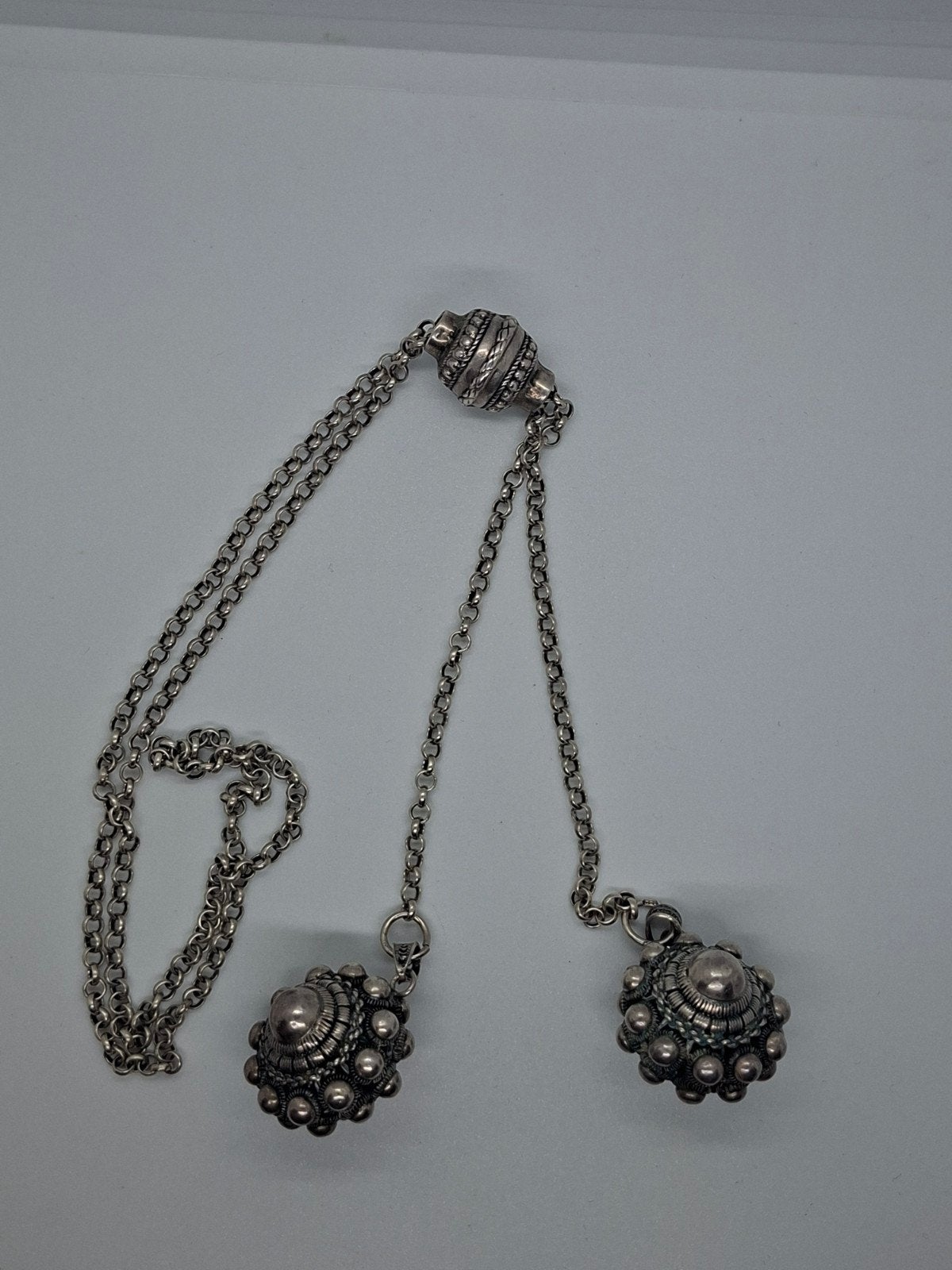 Zilveren Vintage Jasseron Ketting met Zeeuwse Knoppen, Sieraden, Tassen en Uiterlijk, Ophalen of Verzenden, Zilver, Ketting