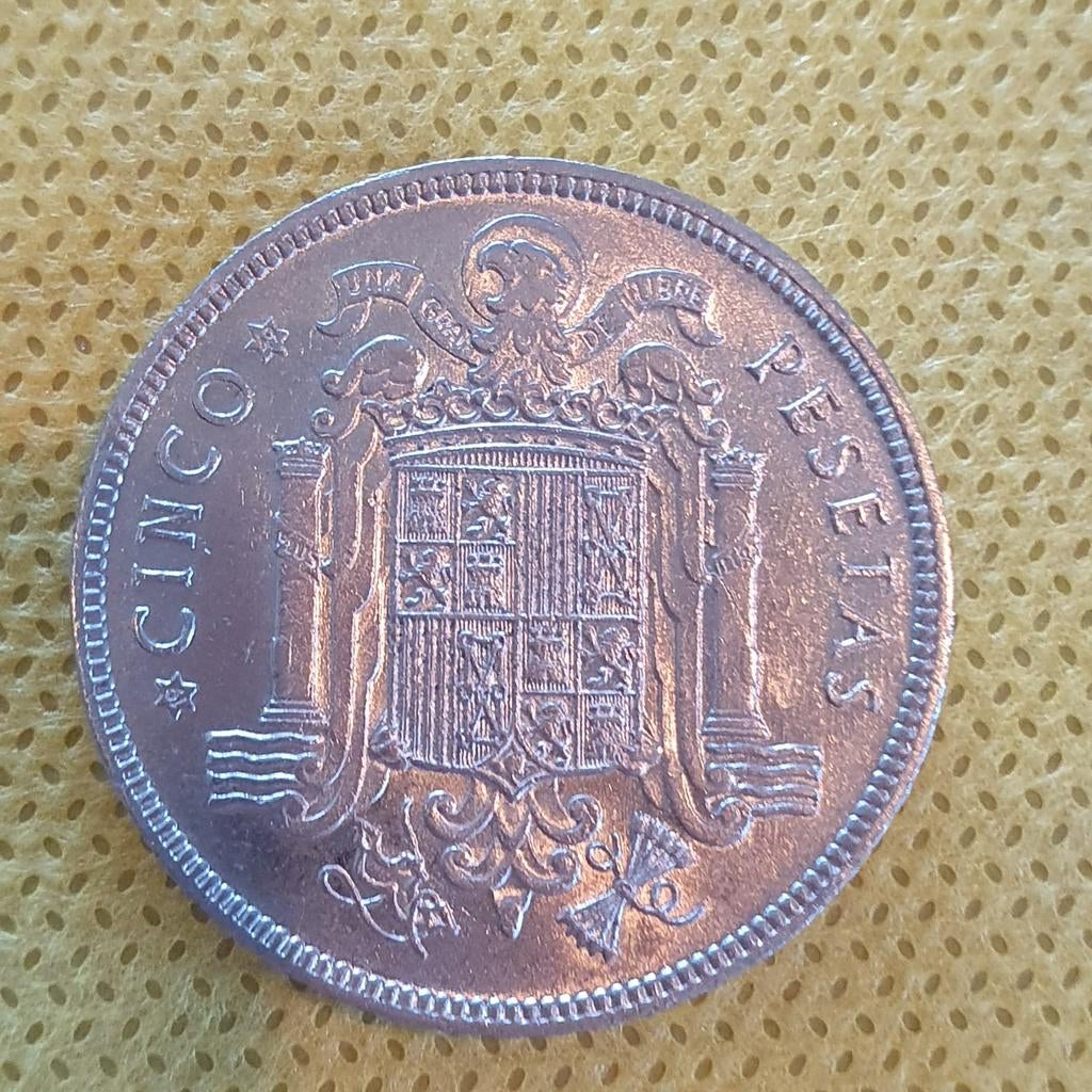 Spaanse munt 5 Pesetas uit 1949, Ophalen of Verzenden