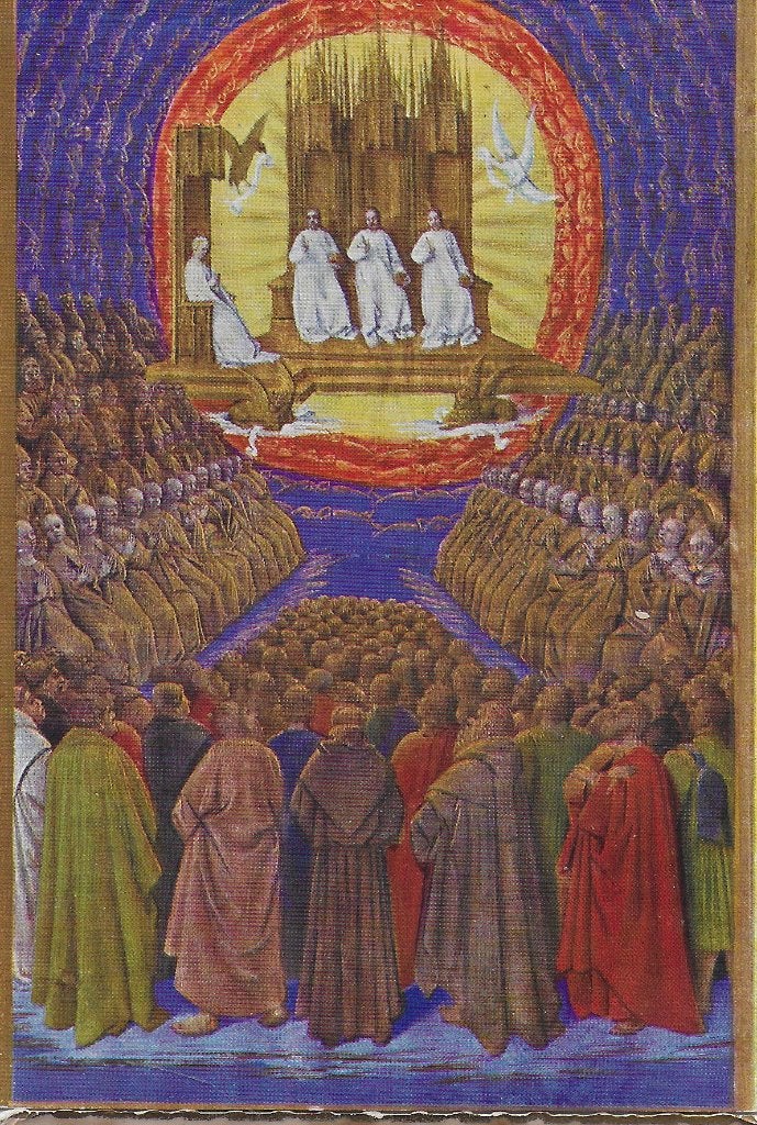 Ongelopen Ansichtkaart Jean Fouquet Kroning van Maria, Ophalen of Verzenden, 1980 tot heden, Ongelopen, Overige thema's