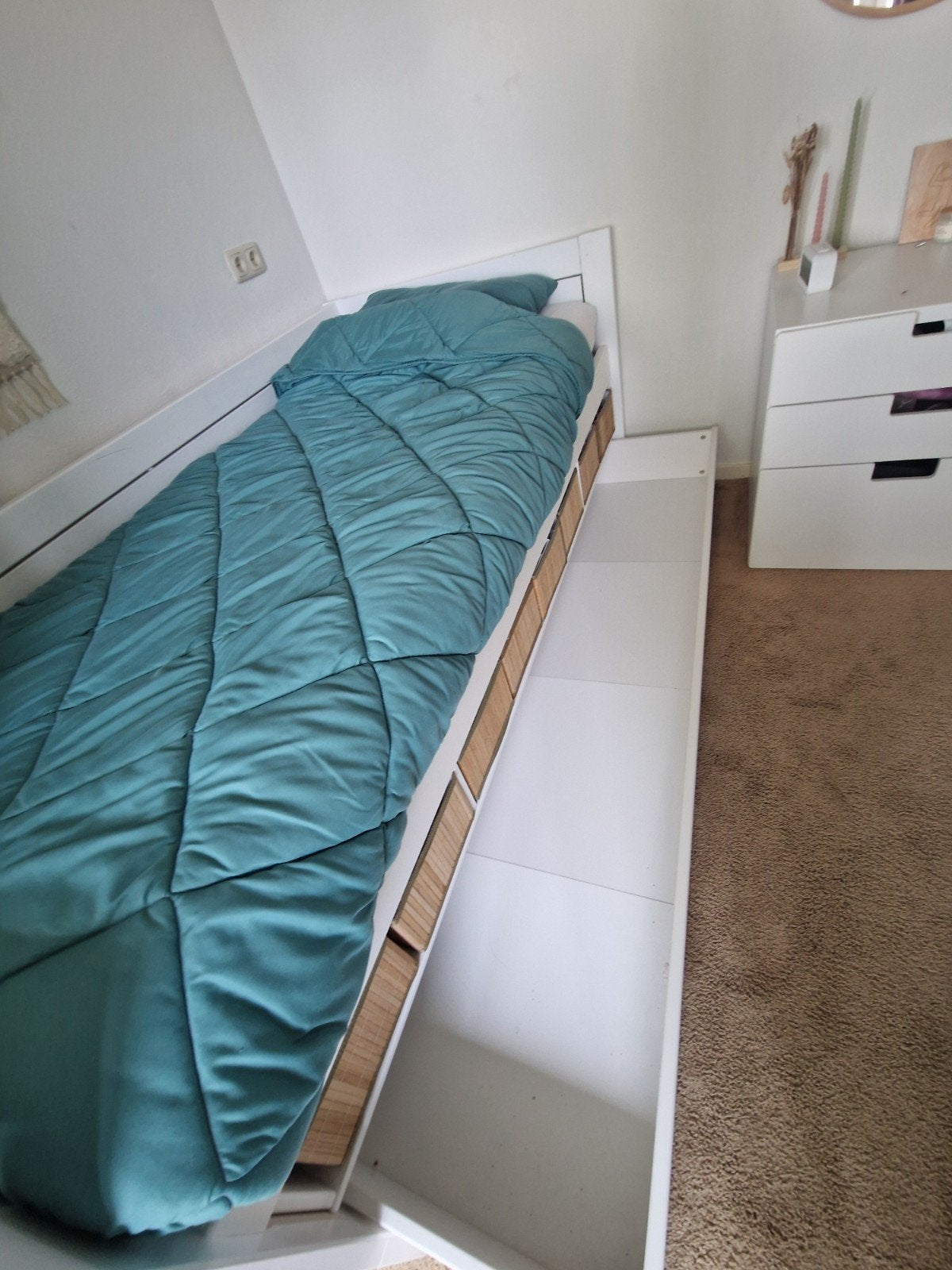 Lifetime Kajuitbed met 2 lades en opbergmodule, Ophalen, 85 tot 100 cm, Hoogslaper of Stapelbed, Zo goed als nieuw