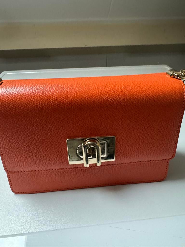Furla tas - Oranje schoudertasje, Ophalen of Verzenden, Gebruikt, Oranje, Schoudertasje