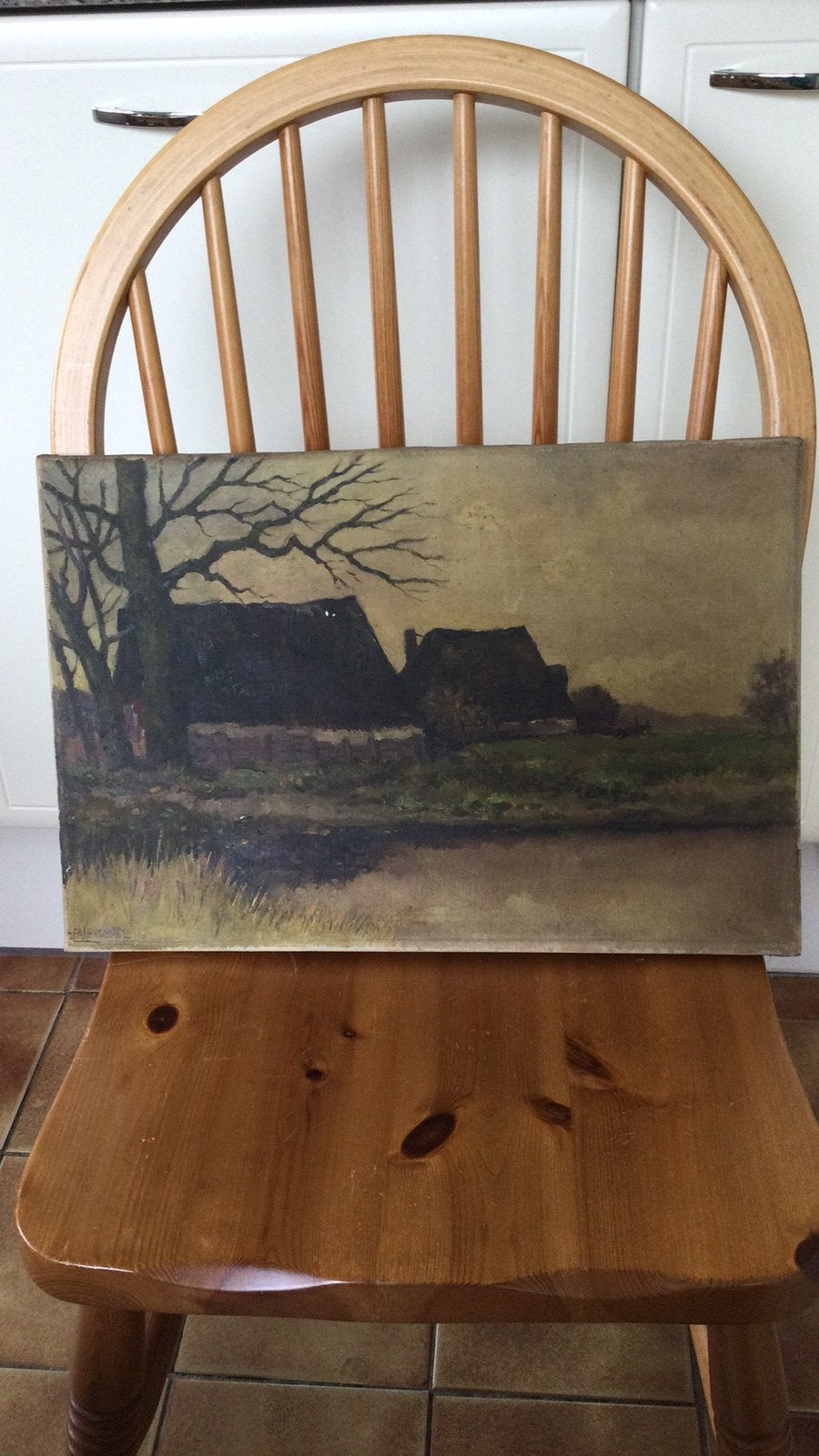 Antiek schilderij 45 bij 30 cm, Ophalen
