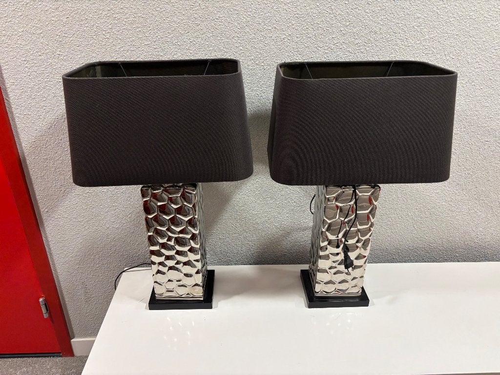 2 Tafellampen in Eric Kuster Stijl, Ophalen, 73 cm, Metaal, Zo goed als nieuw