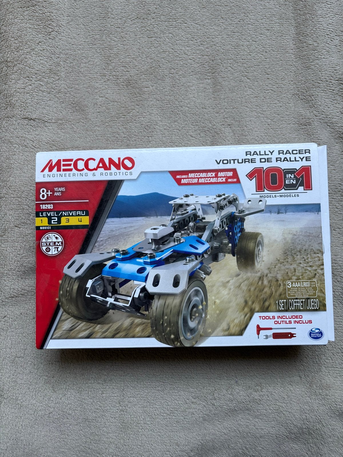 Meccano Rally Racer 10-in-1 Bouwset met Motor, Ophalen of Verzenden, Zo goed als nieuw, Overige merken