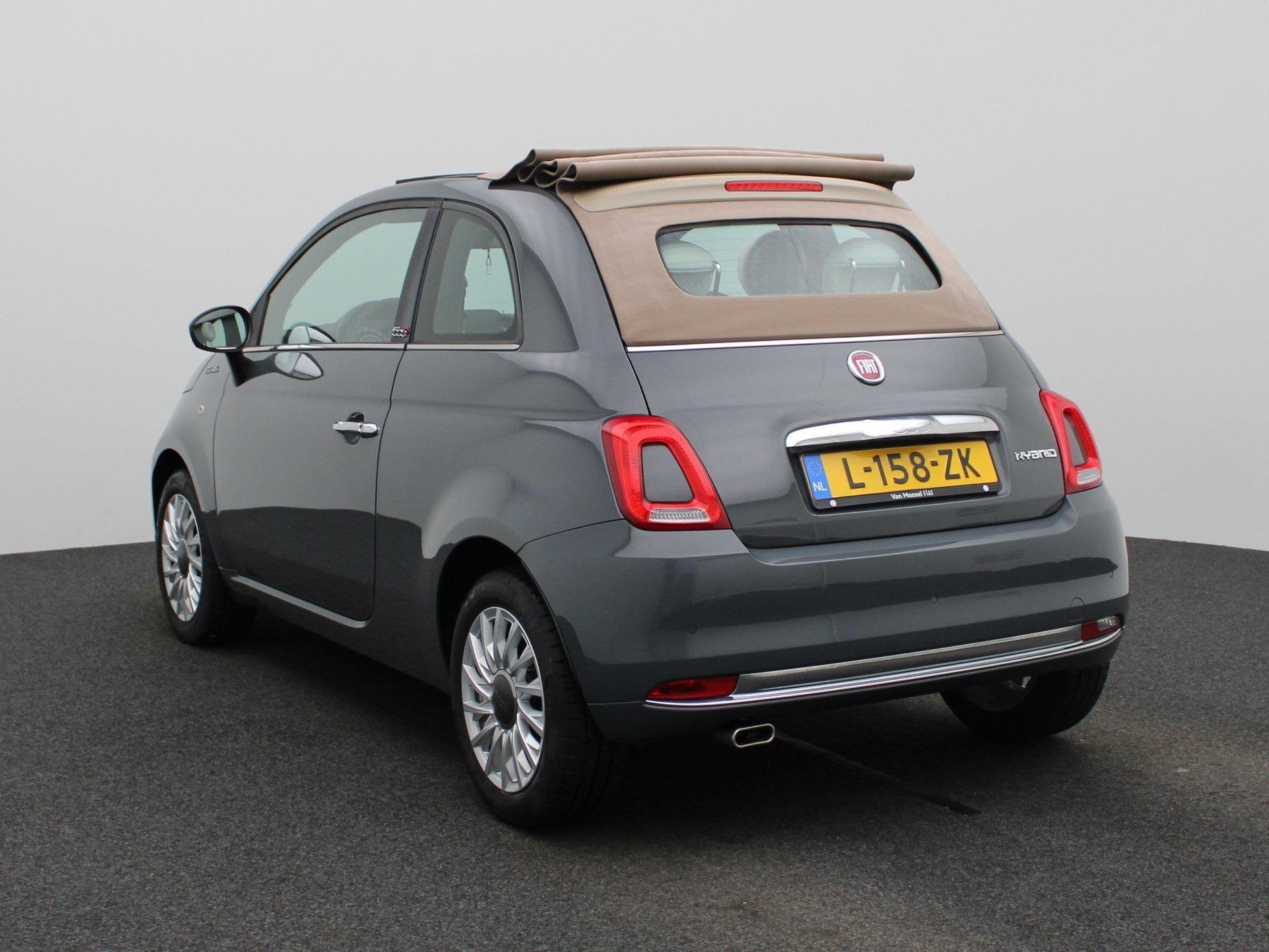 Fiat 500 C 1.0 Hybrid Dolcevita Cabrio | LM Velgen |, Auto's, Voorwielaandrijving, Stof, Cabriolet, 4 stoelen