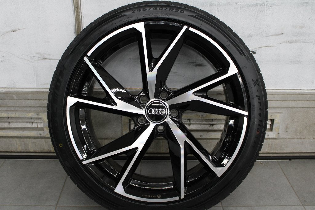 Audi 20 inch velgen met zomerbanden - 245/40ZR20, Auto-onderdelen, Banden en Velgen, Ophalen, Banden en Velgen, Personenwagen
