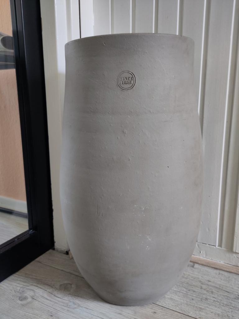 Aardewerk vloervaas 52 cm hoog, Ophalen, Gebruikt, Overige kleuren, 50 tot 75 cm