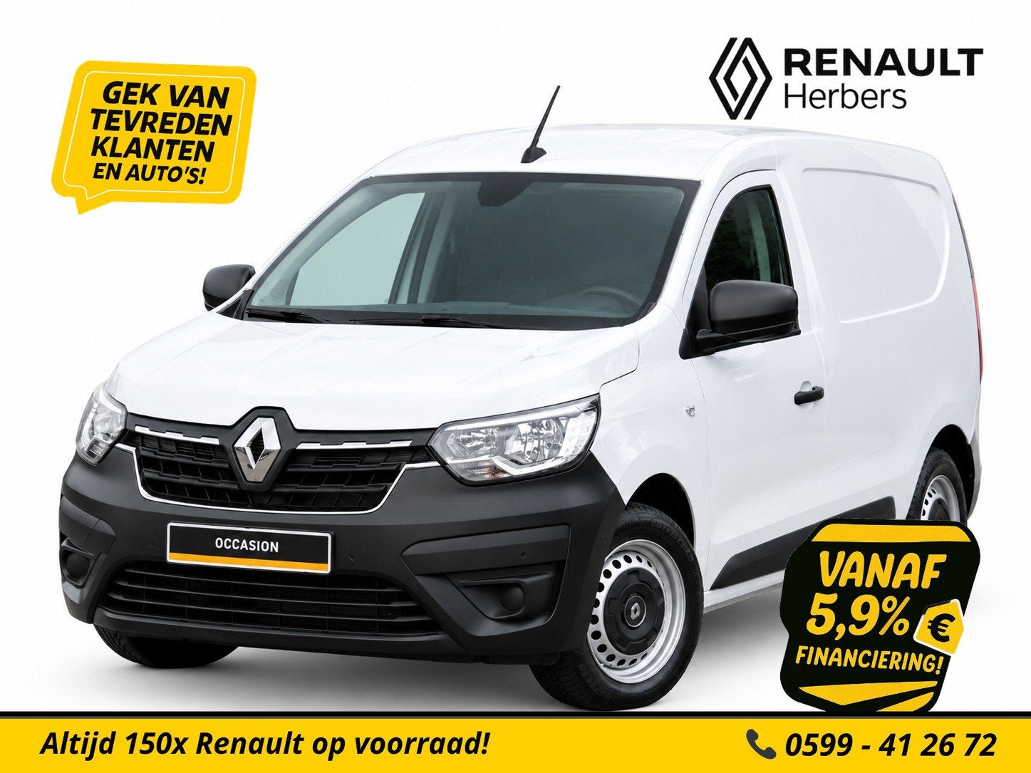 Renault Express 1.5 dCi 95 Comfort + STOELVERW / CAMERA / AL, Voorwielaandrijving, Gebruikt, Zwart, 4 cilinders